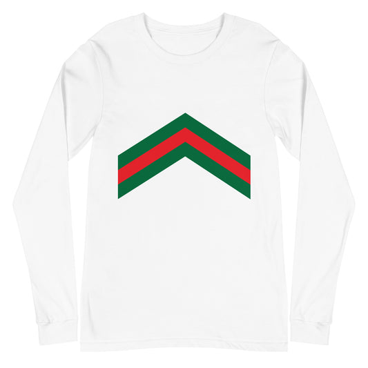 Red Green Arrow - Sustainably Made Long Sleeve Tee