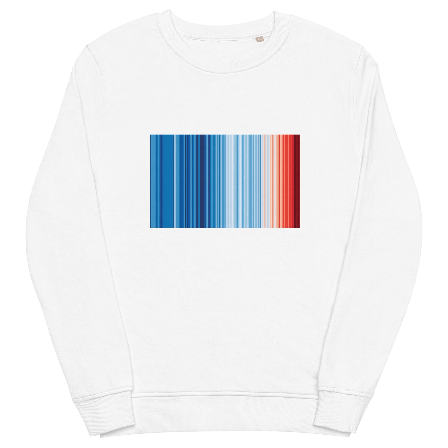 Climate Change Global Warming Stripes - Sustainably Made Black Sweatshirt