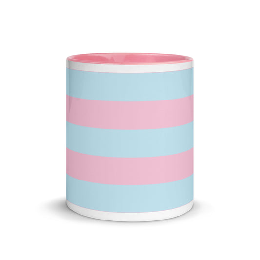 Blue Pink Stripes - Sustainably Made Coffee Mug