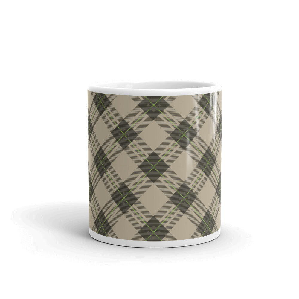 Brown Tartan - Sustainably Made Coffee Mug