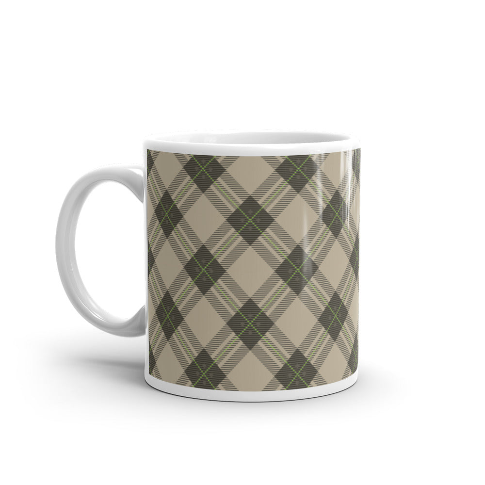 Brown Tartan - Sustainably Made Coffee Mug
