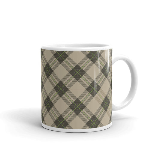 Brown Tartan - Sustainably Made Coffee Mug