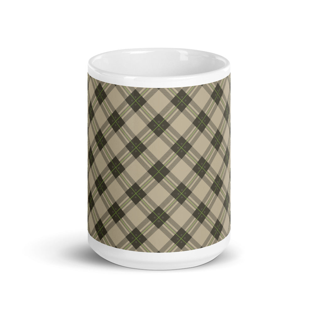 Brown Tartan - Sustainably Made Coffee Mug