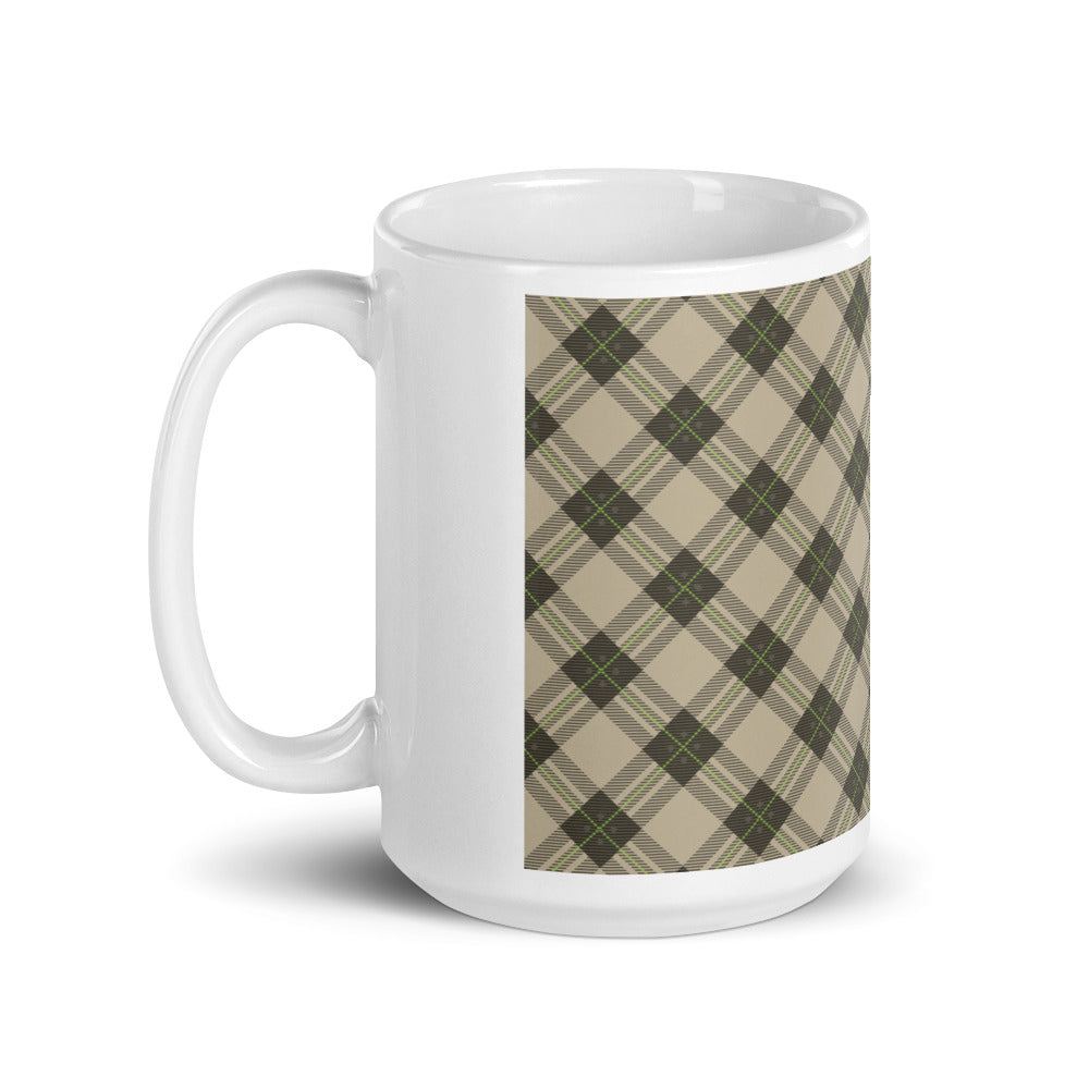 Brown Tartan - Sustainably Made Coffee Mug
