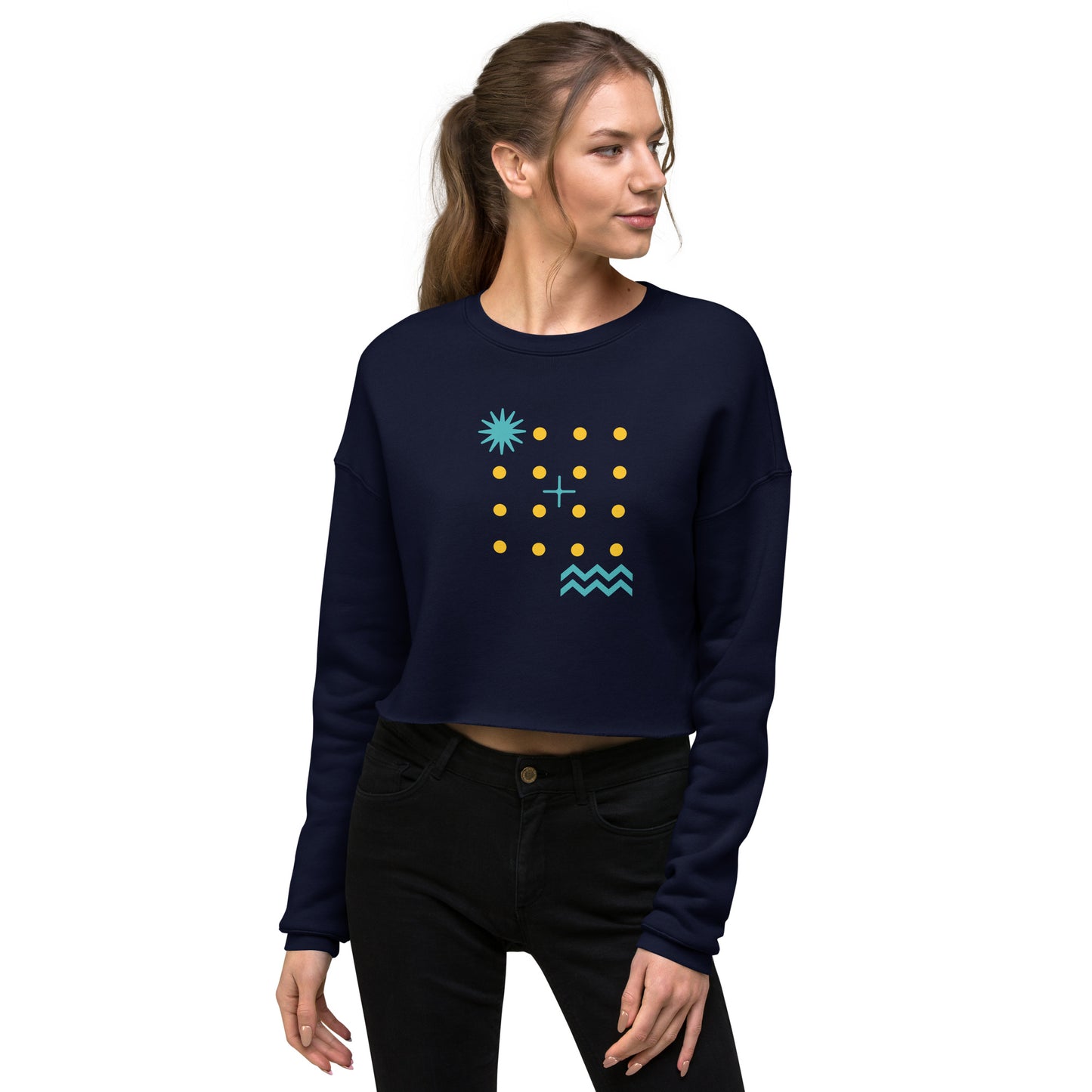 Sunny Day - Sustainably Made Crop Sweatshirt