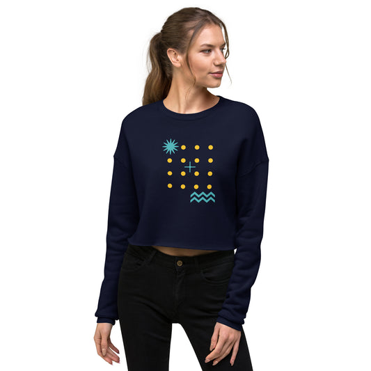 Sunny Day - Sustainably Made Crop Sweatshirt