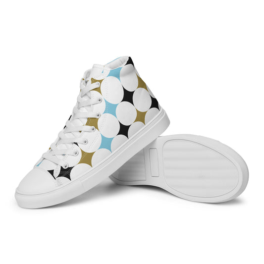 Retro Circle - Women’s high top canvas shoes