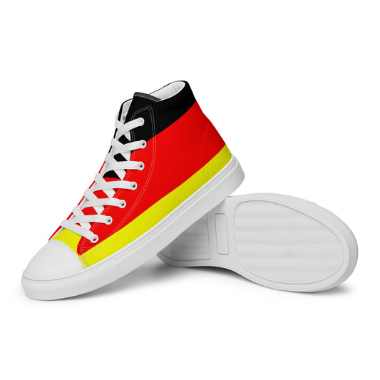 Germany Flag - Sustainably Made Women’s high top canvas shoes