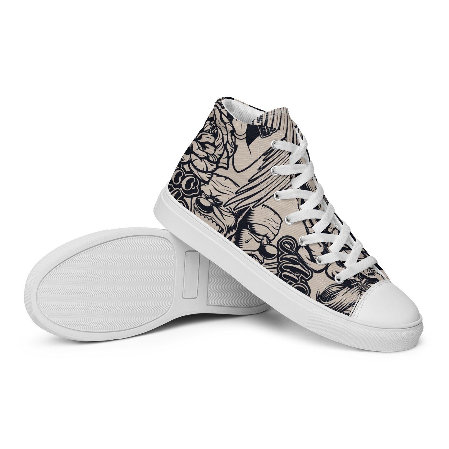 Tattoo Style - Women’s high top canvas shoes