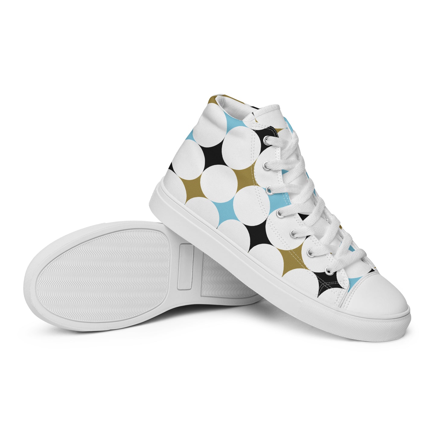 Retro Circle - Women’s high top canvas shoes