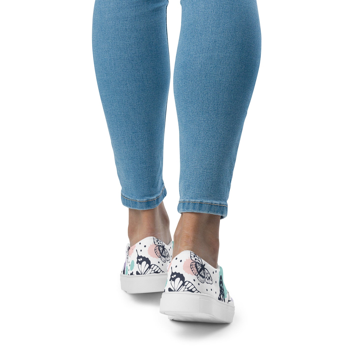 Butterflies - Sustainably Made Women's Slip-On Canvas Shoes