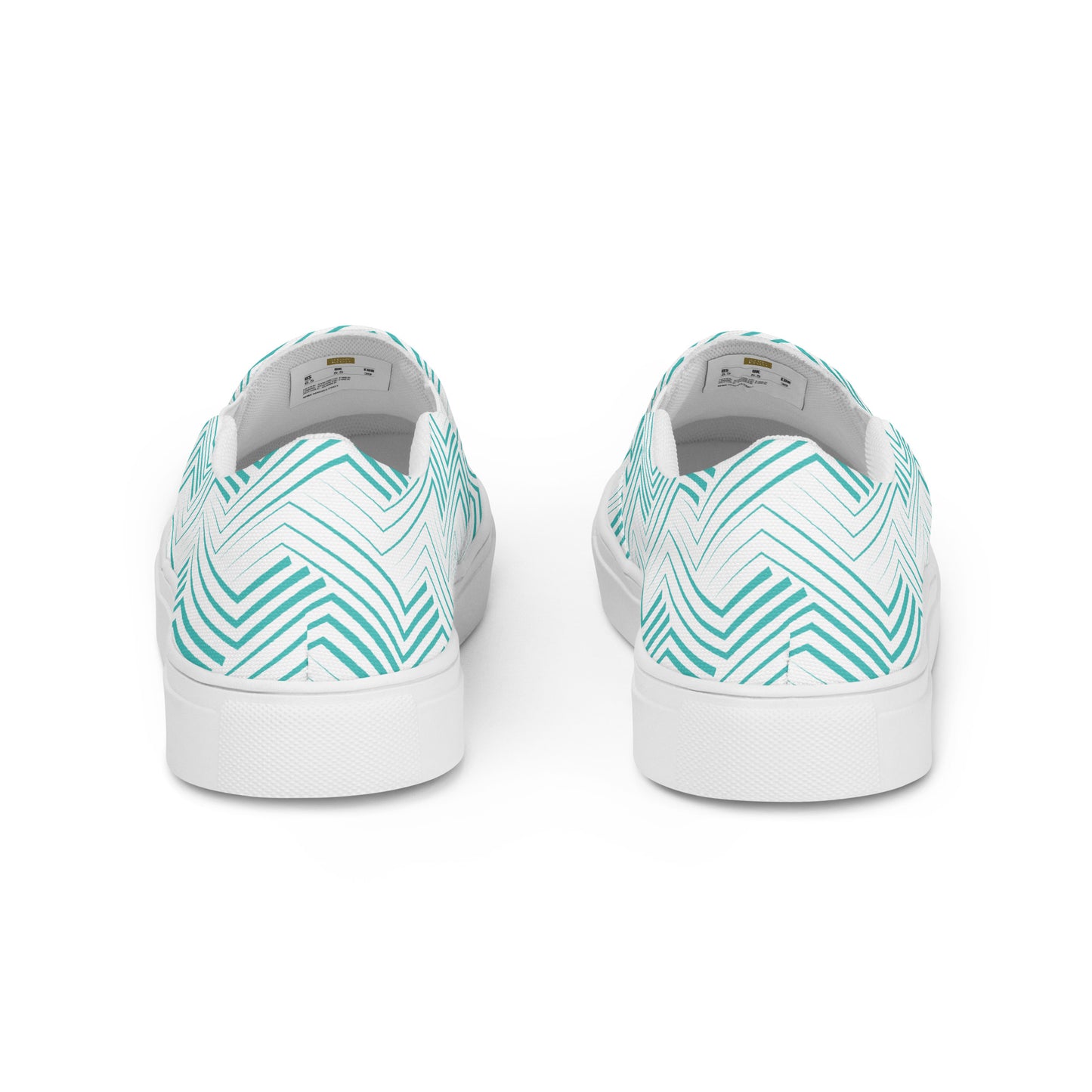 Blue Zigzag - Women’s slip-on canvas shoes