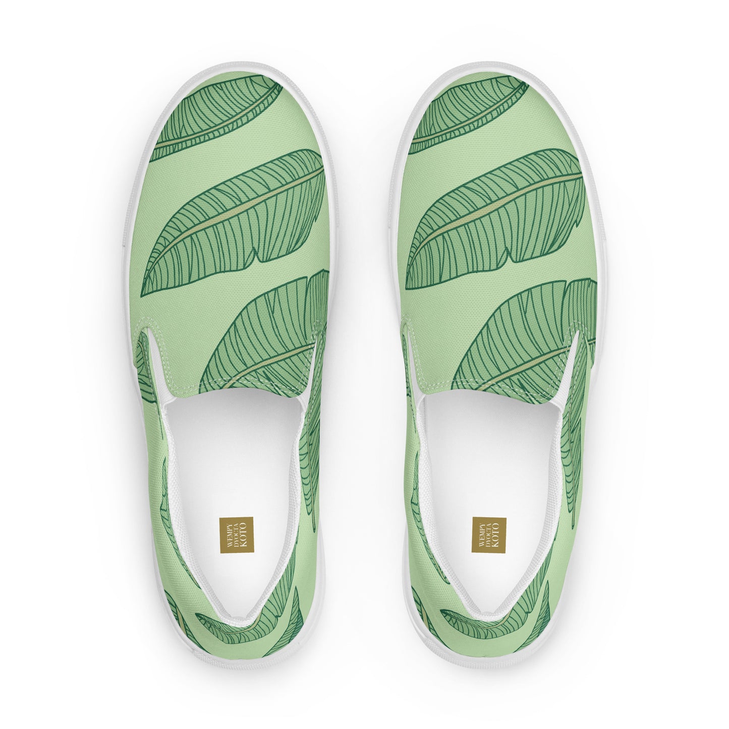 Banana Leaves - Sustainably Made Women’s slip-on canvas shoes