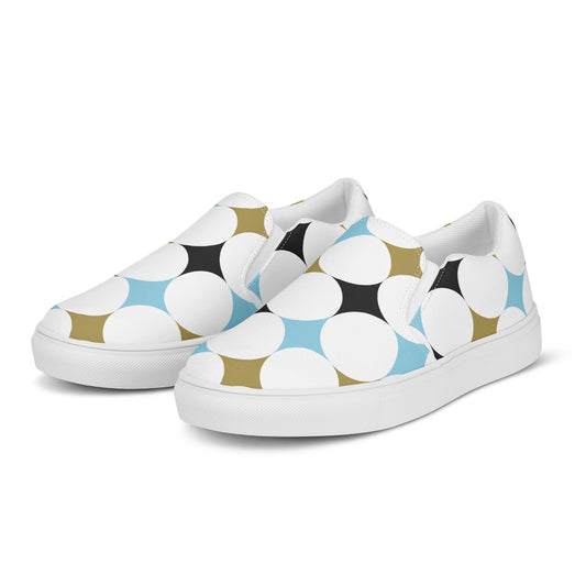 Retro Circle - Women’s slip-on canvas shoes
