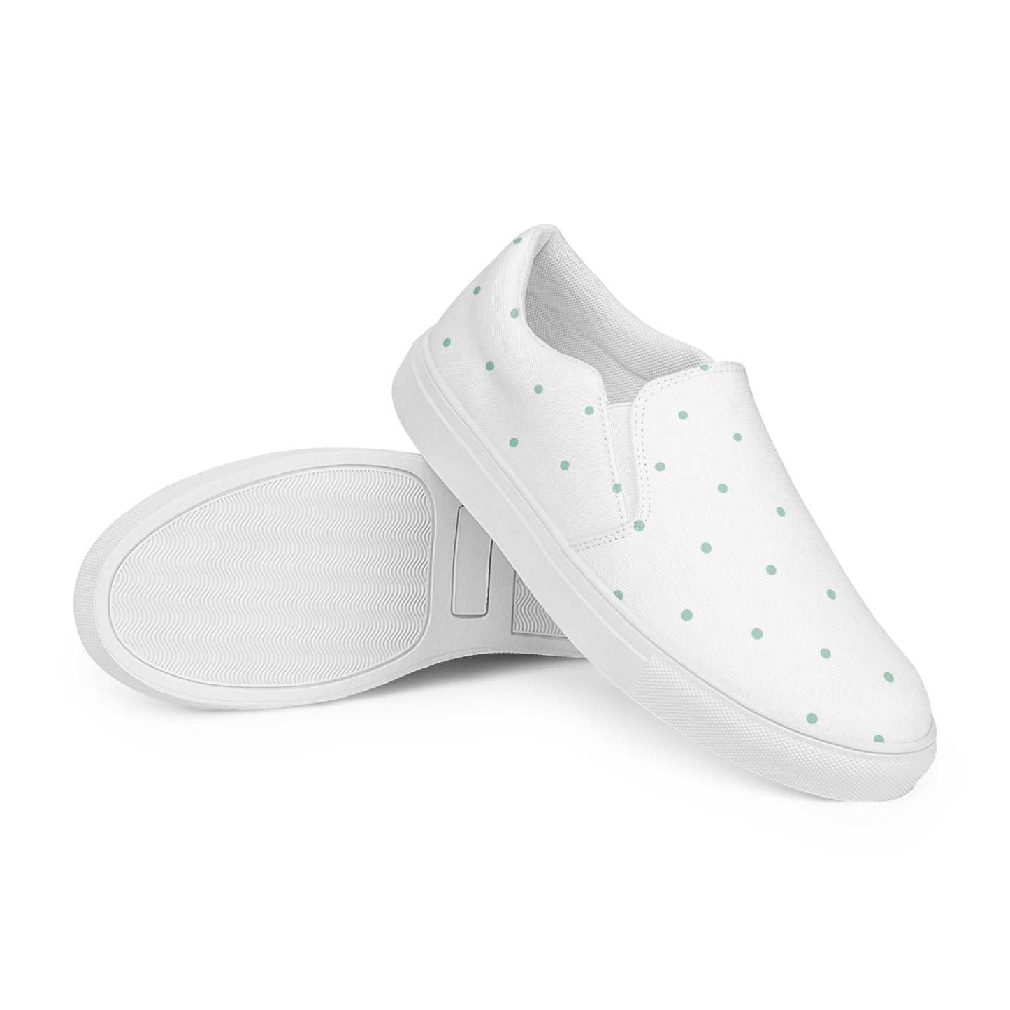 White Dots - Sustainably Made Women's Slip-On Canvas Shoes