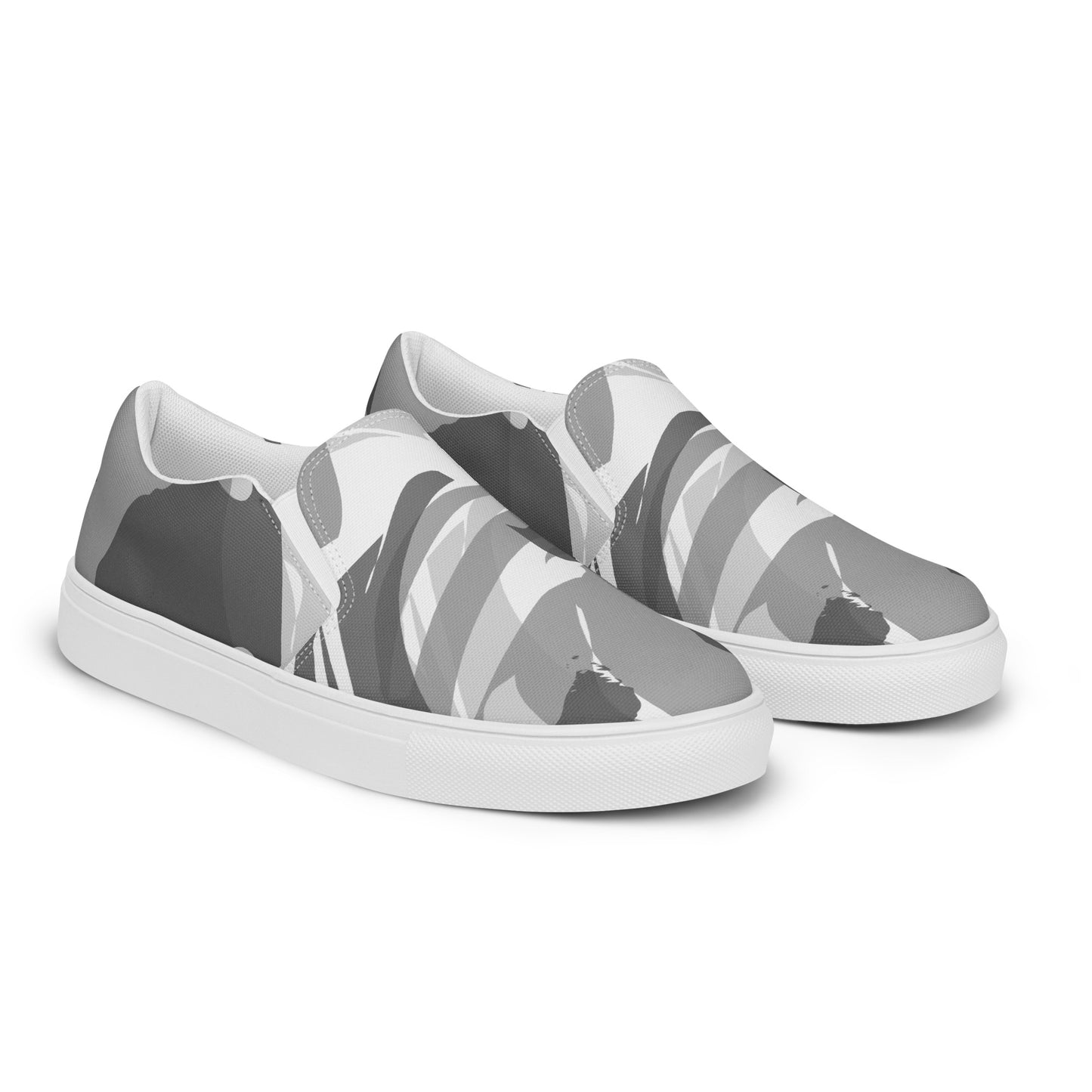 Snow Camo - Sustainably Made Women’s slip-on canvas shoes