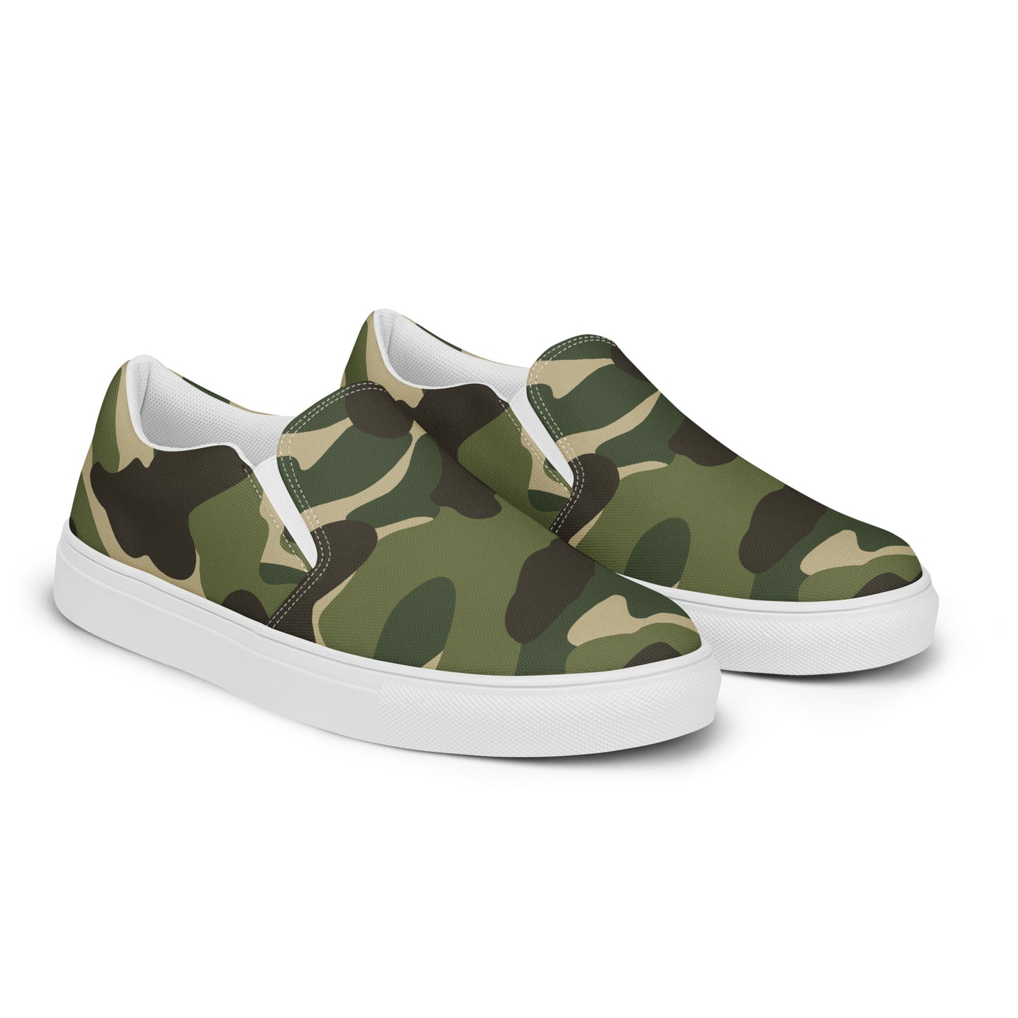 Army - Sustainably Made Women’s slip-on canvas shoes