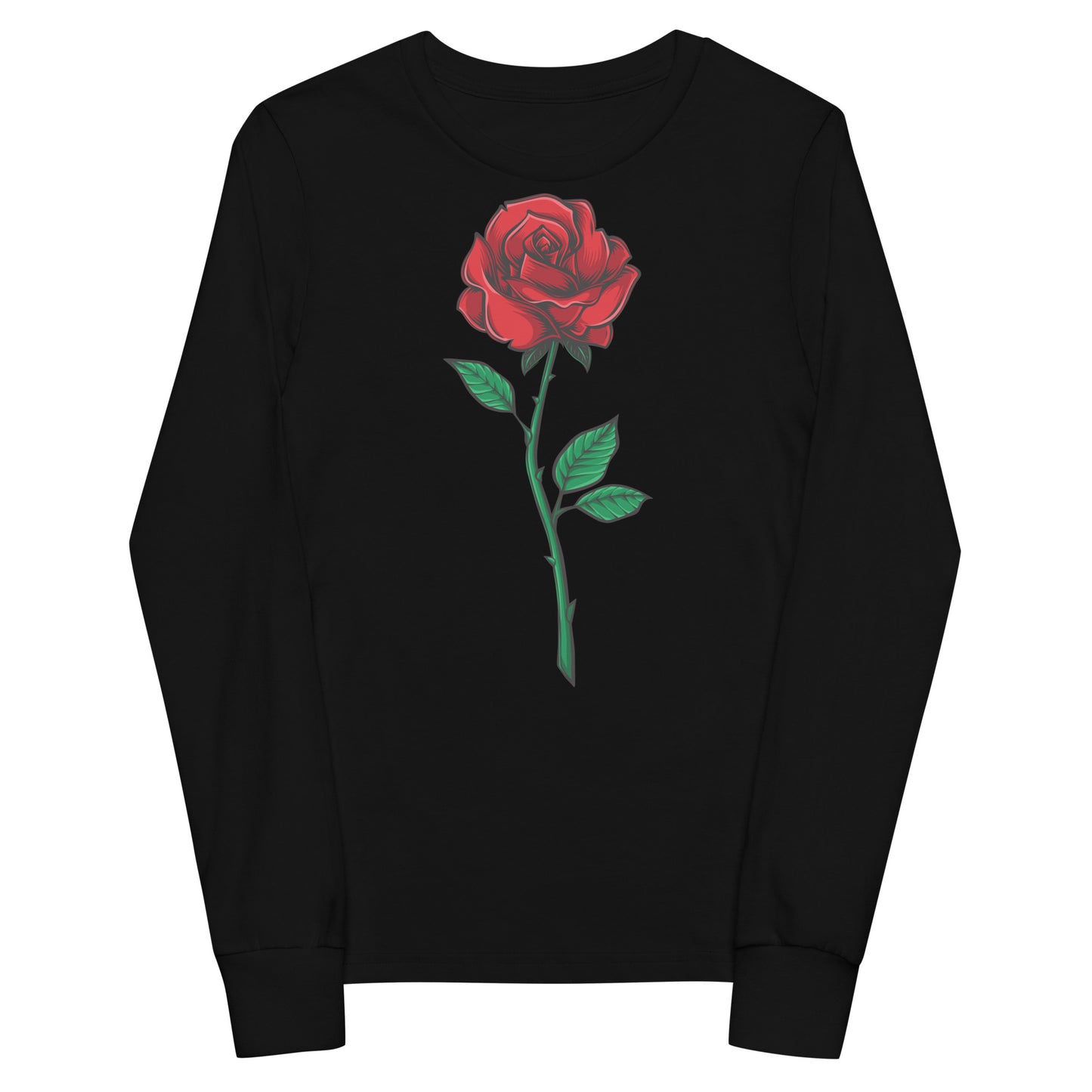 Blooming Rose - Sustainably Made Kids Long Sleeve T-shirt