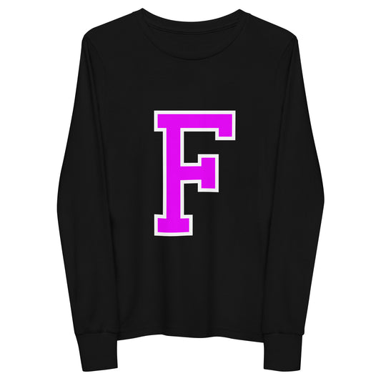 F - Sustainably Made Kids Long Sleeve T-shirt