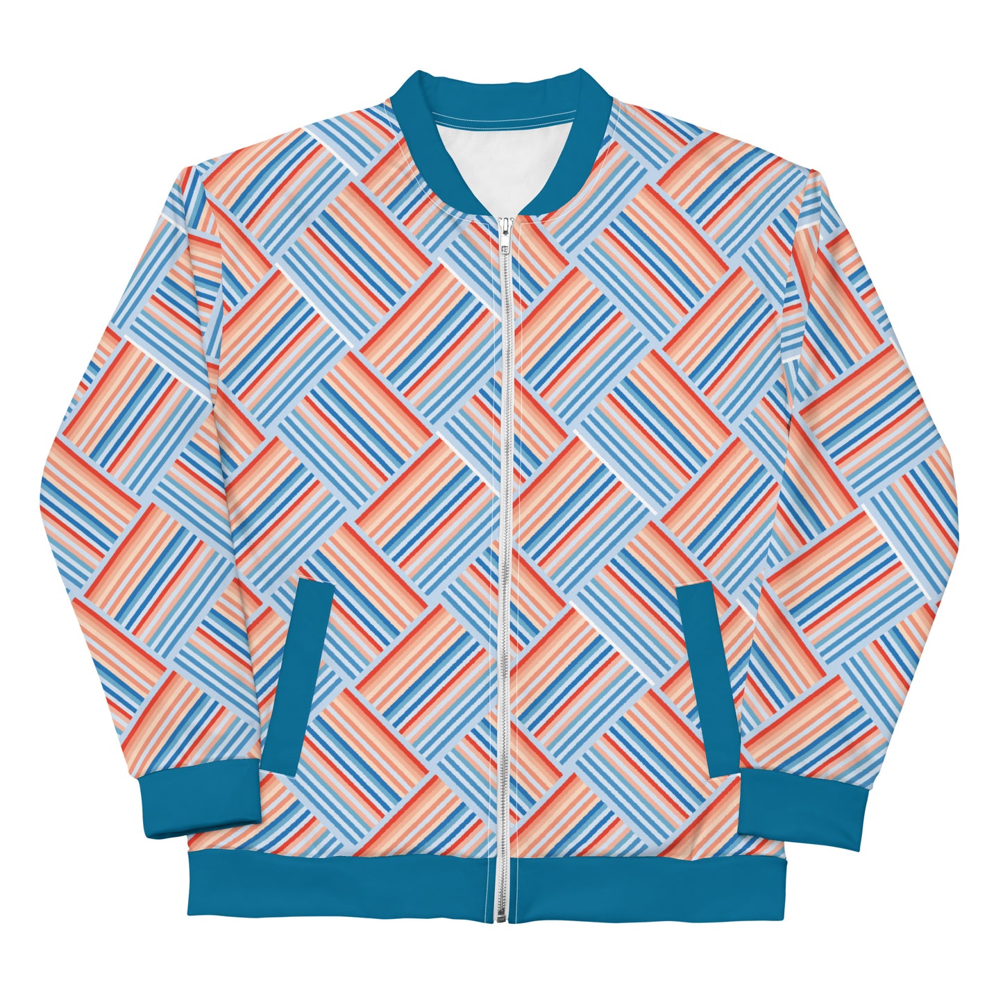 Climate change global warming stripes bomber jacket