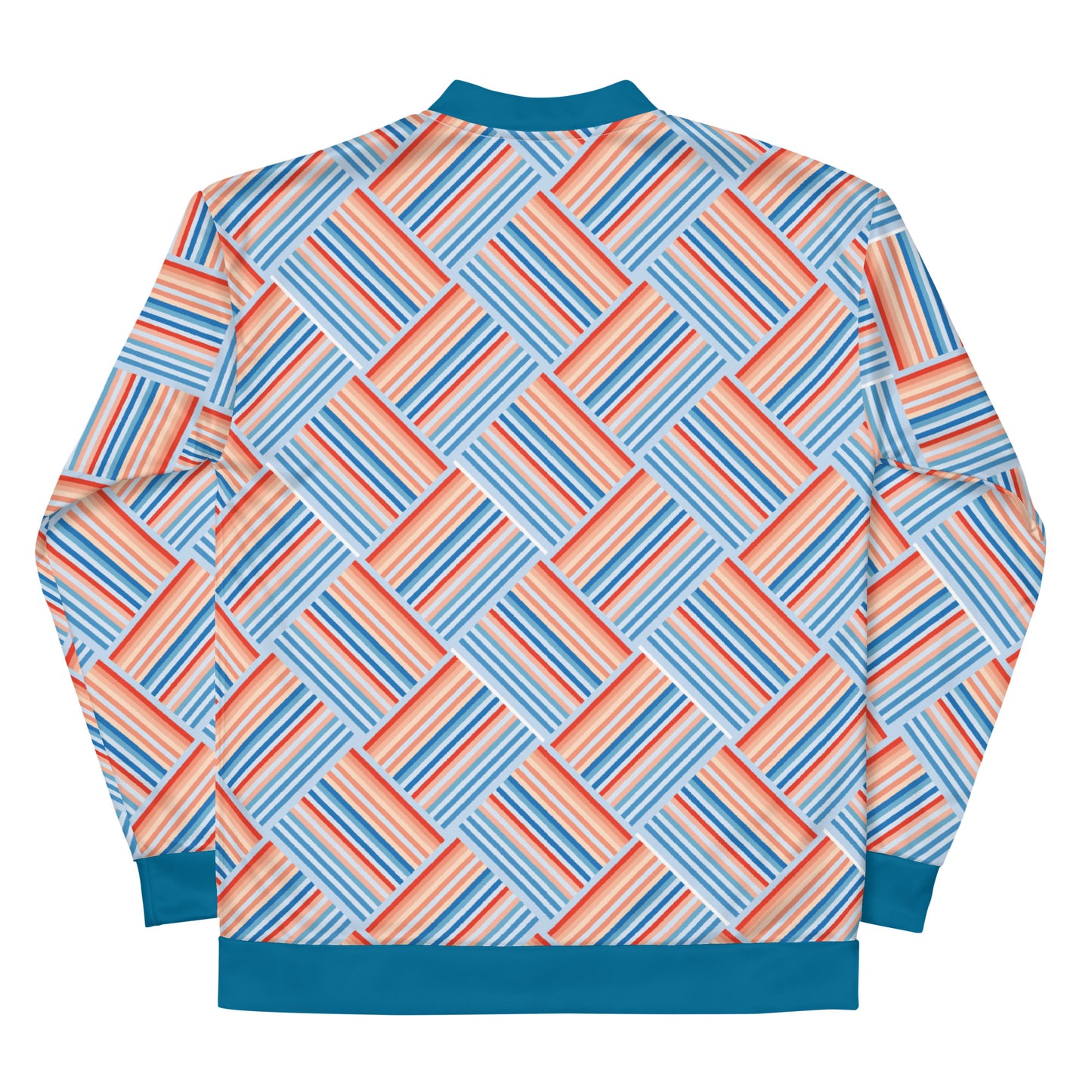 Science inspired global warming stripes bomber jacket