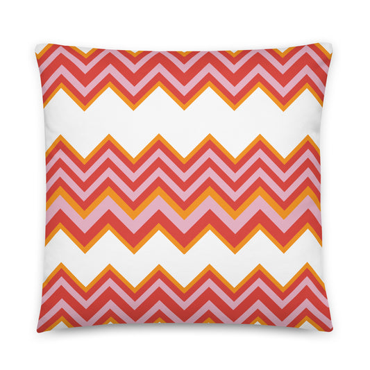 Retro Zigzag - Inspired By Taylor Swift - Sustainably Made Basic Pillow