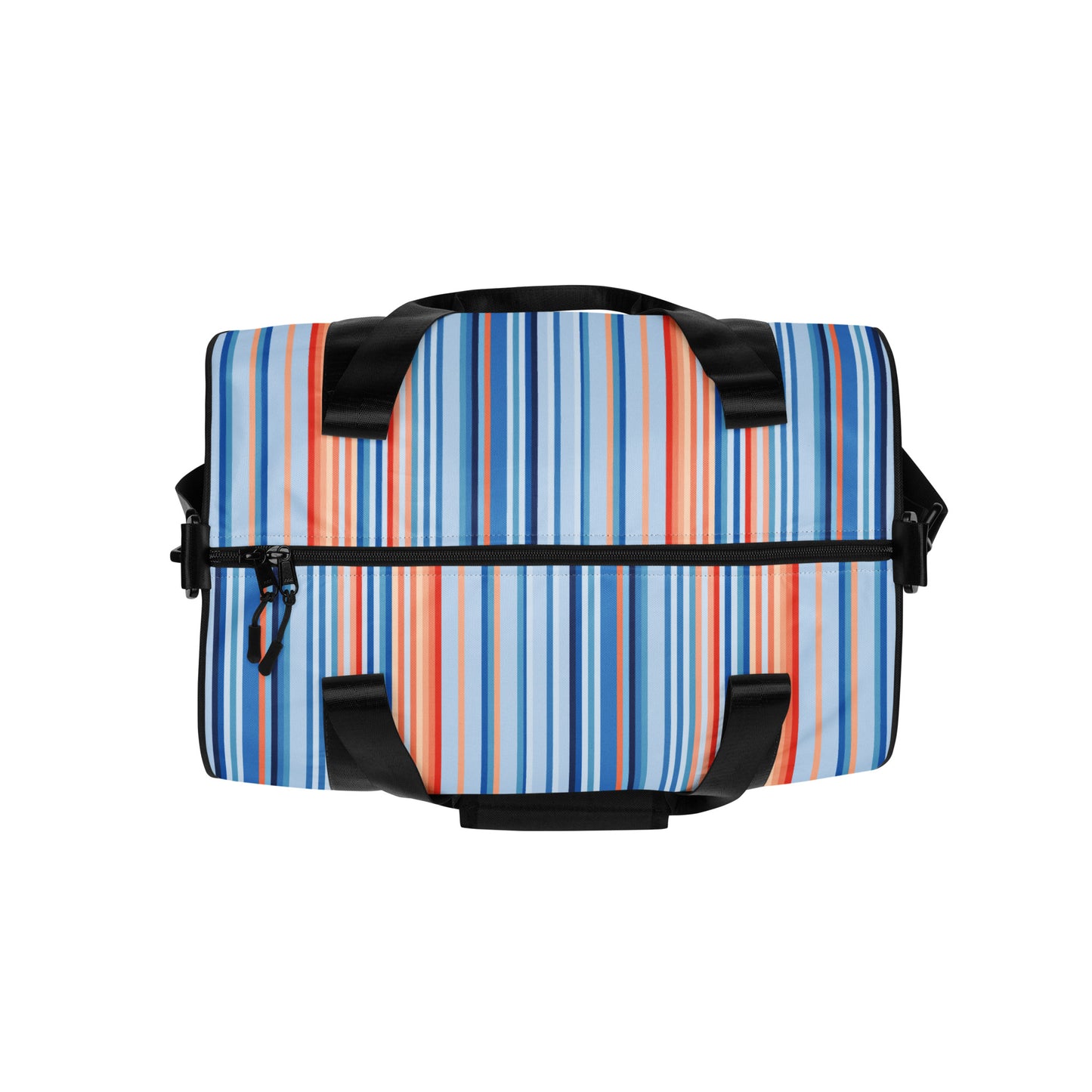 Climate Change Global Warming Stripes - Sustainably Made gym bag Vertical