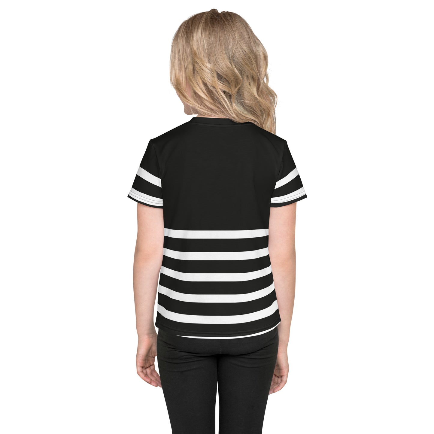 Half Lines - Inspired By Selena Gomez - Sustainably Made Kids crew neck t-shirt