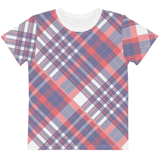 Diagonal Stripes - Inspired By Taylor Swift - Sustainably Made Kids crew neck t-shirt
