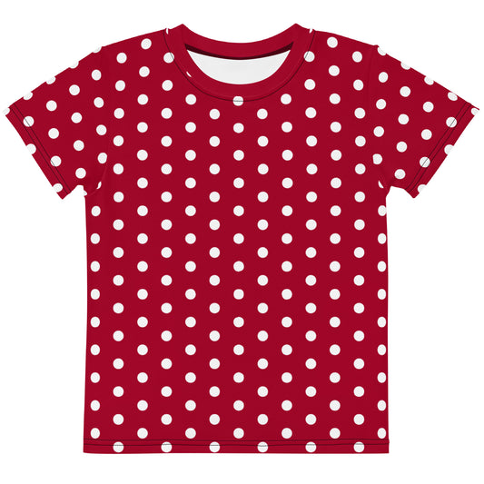 Maroon Polka Dot - Inspired By Taylor Swift - Sustainably Made Kids T-shirt