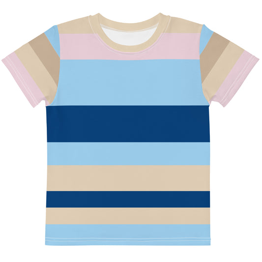Stripes Multi Color - Inspired By Zendaya - Sustainably Made Kids crew neck t-shirt