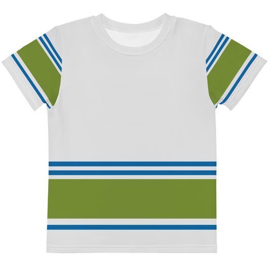 Down stripes - Inspired By Zendaya - Sustainably Made Kids crew neck t-shirt