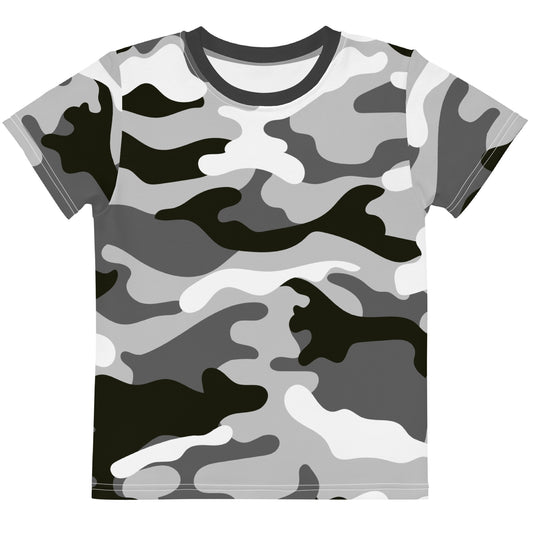 Grey Camo - Inspired By Zendaya - Sustainably Made Kids crew neck t-shirt