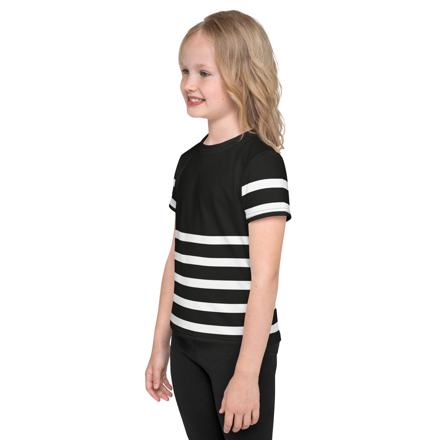 Half Lines - Inspired By Selena Gomez - Sustainably Made Kids crew neck t-shirt