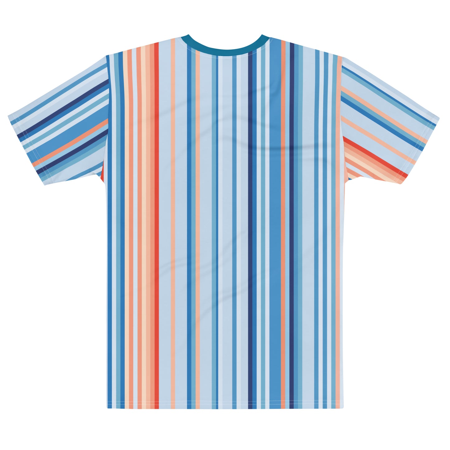 Climate Change Global Warming Stripes - Sustainably Made Men's T-shirt vertical