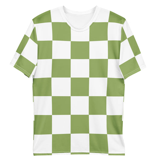 Green Chess Pattern - Inspired By Zendaya - Sustainably Made Men’s Short Sleeve Tee