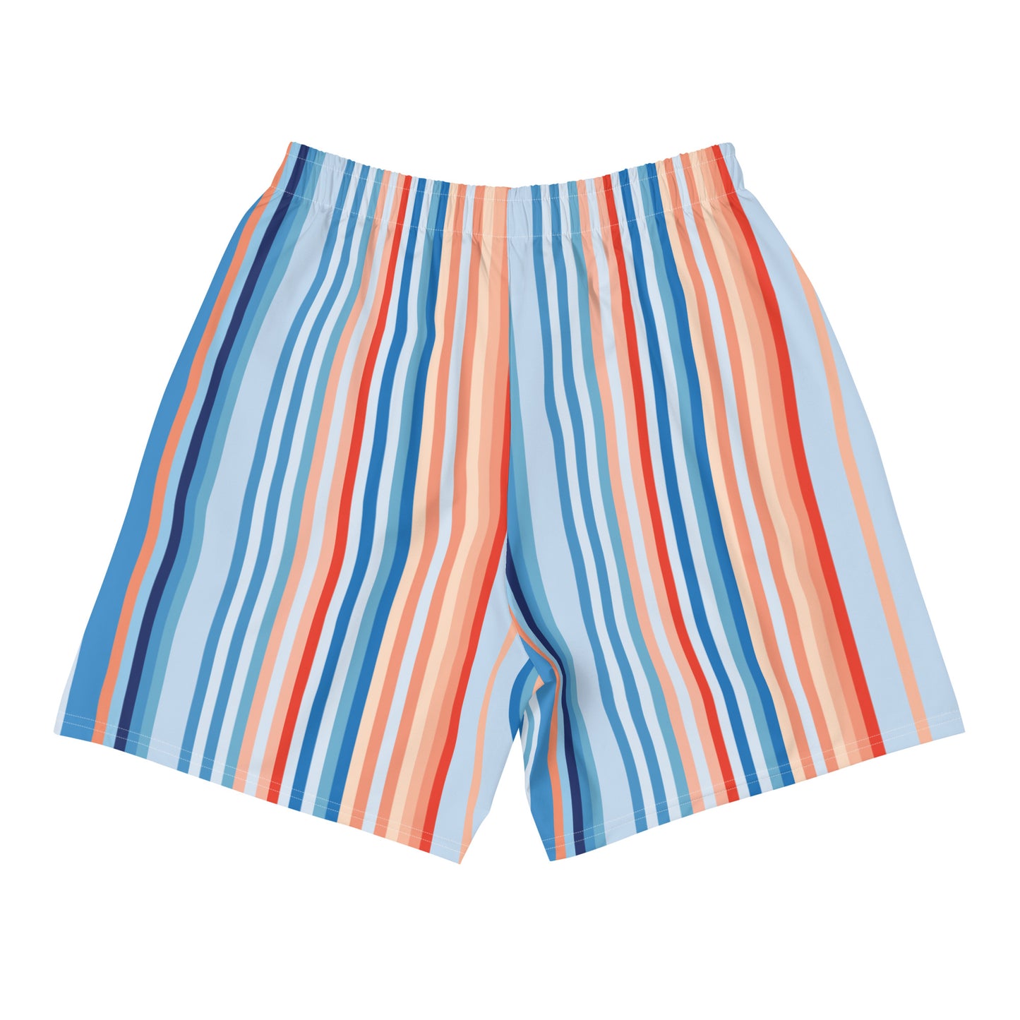 Climate Change Global Warming Stripes - Sustainably Made Men's Shorts Vertical