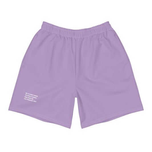 Lilac Climate Change Global Warming Statement - Sustainably Made Men's Recycled Athletic Shorts