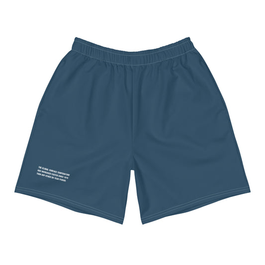 Ocean Blue Climate Change Global Warming Statement - Sustainably Made Men's Recycled Athletic Shorts