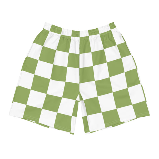 Green Chess Pattern - Inspired By Zendaya - Sustainably Made Men's Shorts