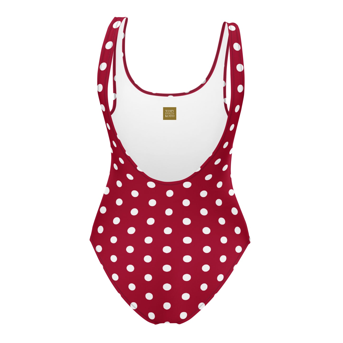 Maroon Polka Dot - Inspired By Taylor Swift - Sustainably Made One-Piece Swimsuit