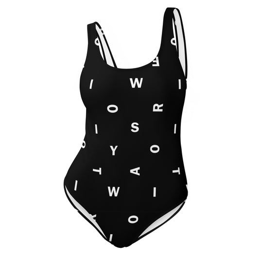 Letter Black - Inspired By Taylor Swift - Sustainably Made One-Piece Swimsuit