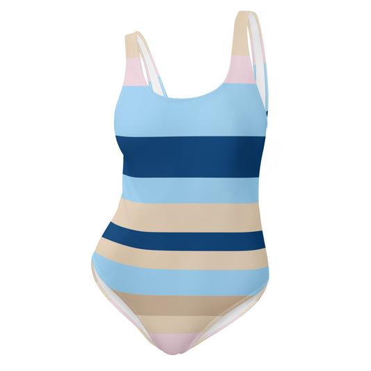Stripes Multi Color - Inspired By Zendaya - Sustainably Made One-Piece Swimsuit