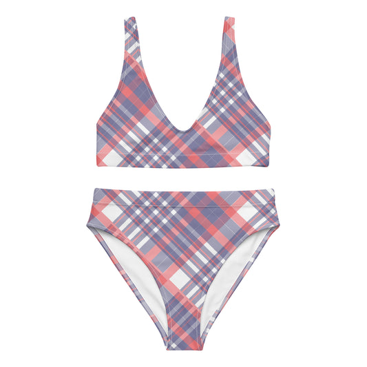 Diagonal Stripes - Inspired By Taylor Swift - Sustainably Made high-waisted bikini