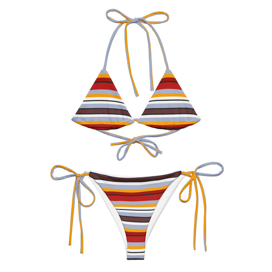 Multi Colored Lines - Inspired By Taylor Swift - Sustainably Made bikini