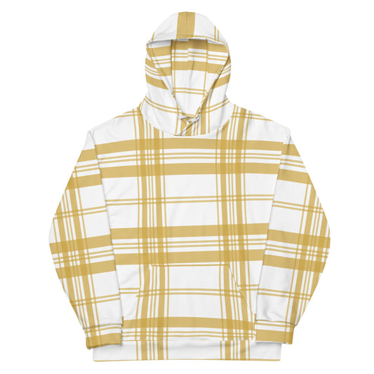 Mustard Tartan - Inspired By Zendaya - Sustainably Made Unisex Hoodie