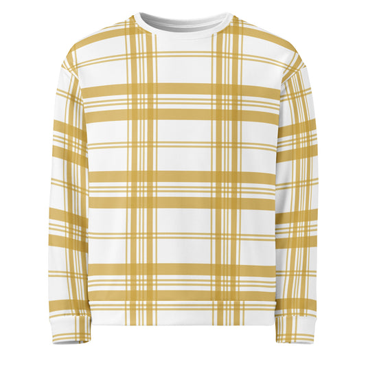Mustard Tartan - Inspired By Zendaya - Sustainably Made Unisex Sweatshirt