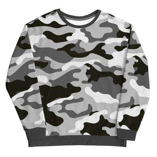 Grey Camo - Inspired By Zendaya - Sustainably Made Unisex Sweatshirt