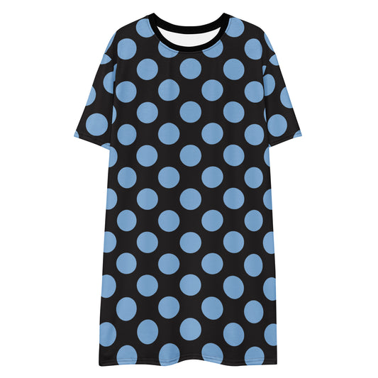 Blue Polkadot - Inspired By Harry Styles - Sustainably Made T-shirt dress