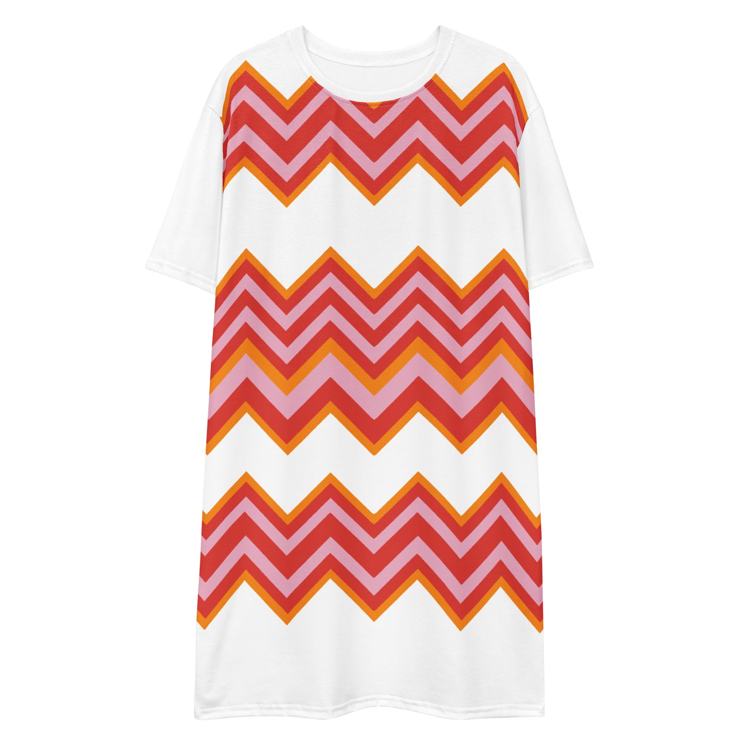 Retro Zigzag - Inspired By Taylor Swift - Sustainably Made T-shirt dress